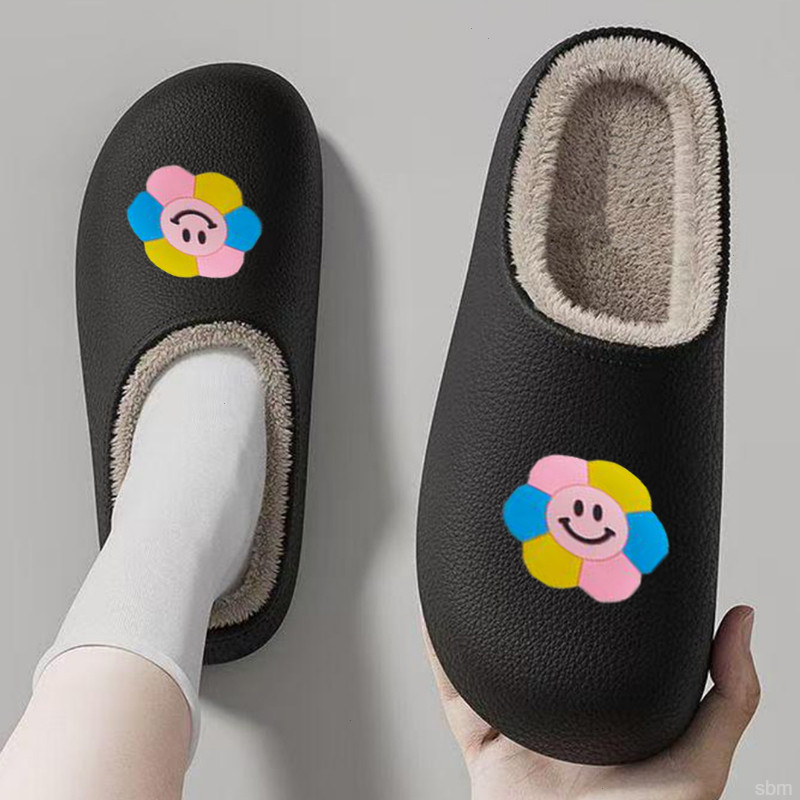 毛绒内里保暖可爱卡通棉拖鞋加厚防滑踩屎感居家外穿保暖棉拖女