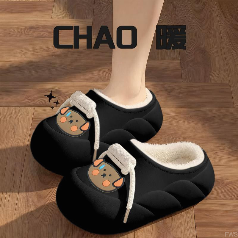休闲防冻可爱棉拖鞋女款2025爆款室内家居舒适保暖加绒棉拖秋冬季