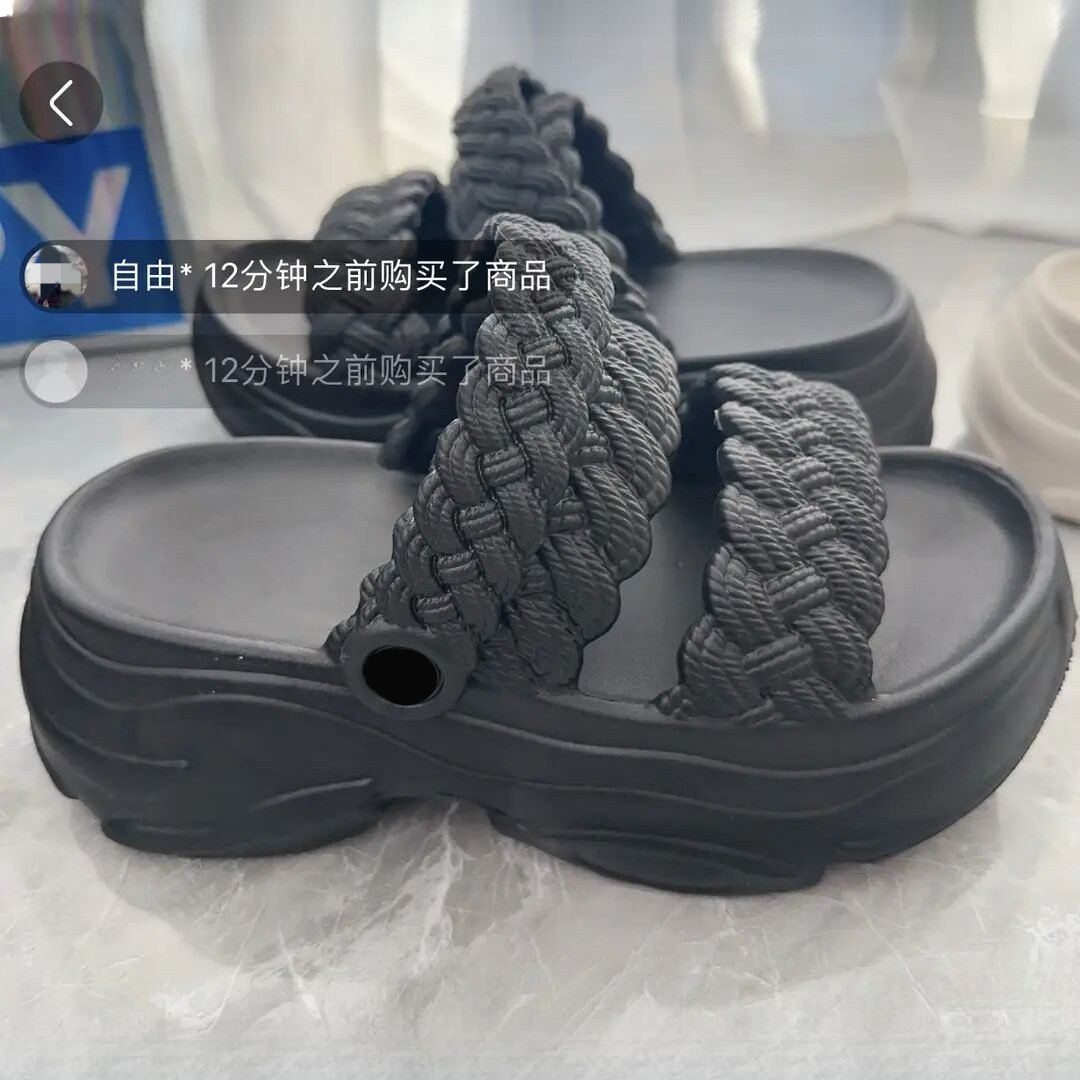 808麻花夏季EVA6厘米凉鞋百搭小众鞋子女士鞋子百搭鞋子