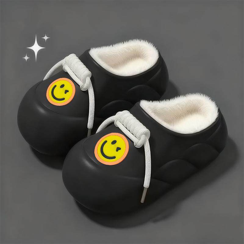 仙女风新款爆款平底舒适加绒PVC材质防水外穿小个子软底棉拖鞋