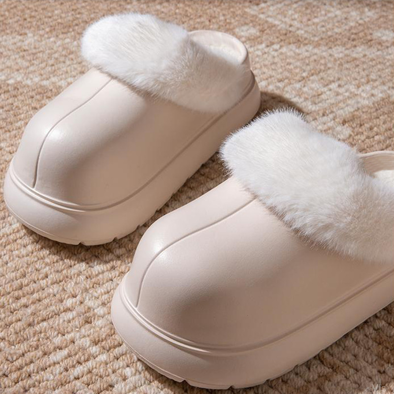 拖鞋女款秋冬日常女士新款棉拖鞋室内家居加绒厚底毛绒棉拖鞋女款