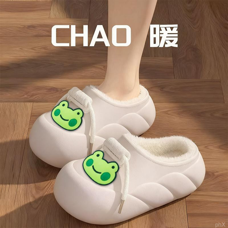高颜值可爱棉拖鞋女款2025爆款室内家居舒适保暖加绒防冻冬季棉拖
