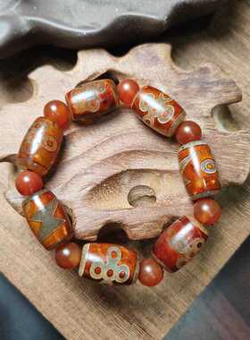 五眼闪电天珠玛瑙玉髓民族风