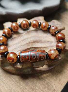 男女款三眼手串玉髓藏式