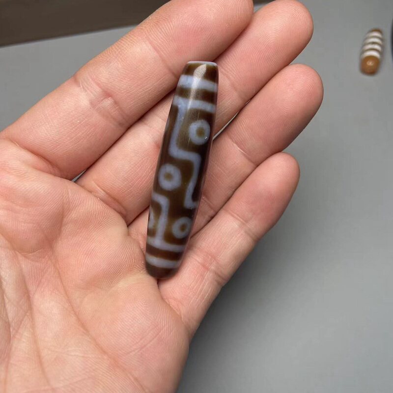 西藏民族风高油九眼天珠藏传真品9眼吊坠玛瑙天眼锁骨项链毛衣链