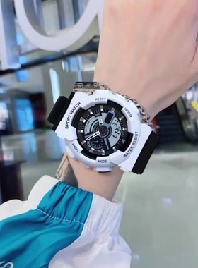潮流电子表时尚男士学生科技双显多功能防水夜光