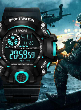 网红新款炫酷多功能运动手表男女时尚潮流款男士学生时尚夜光手表