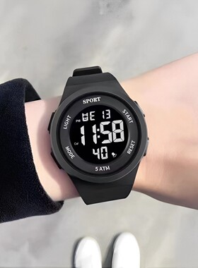 王源同款儿童电子表男简约防水运动学生手表青少年夜光女孩初中生