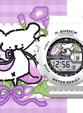 线条小狗周边可爱卡通动漫电子手表儿童中小学生礼物考试专用腕表