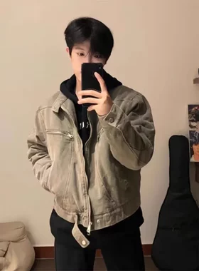 皮夹克宽松PU皮衣街头潮男机车服痞欧美飞行员帅气潮流高级感外套