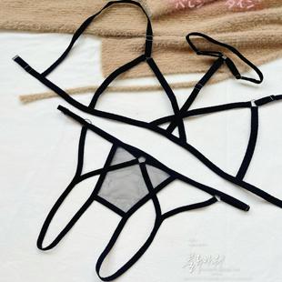 tmi性感内衣捆绑式免脱睡衣透明内衣约会火辣丁字裤套装