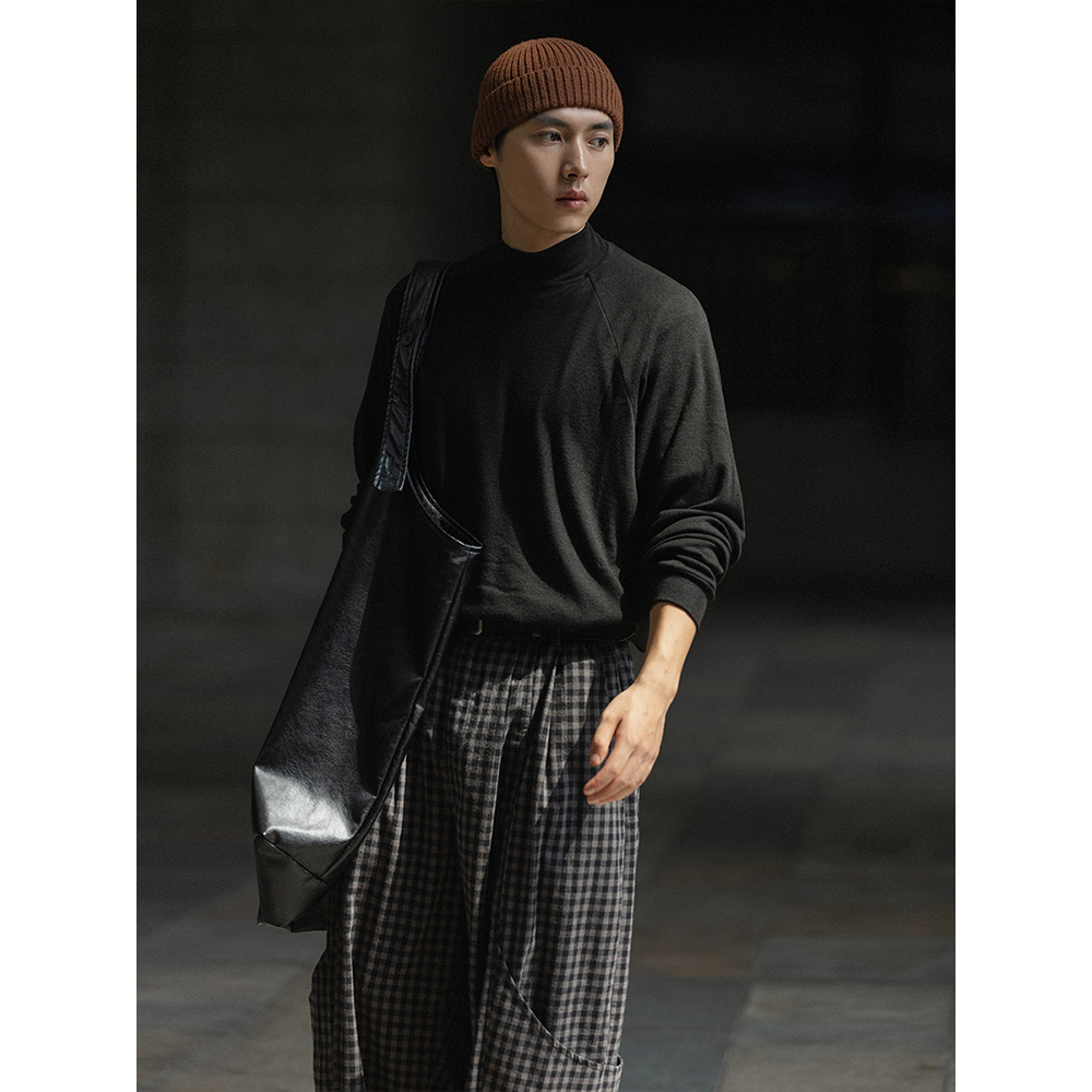 半高领长袖T恤日系NOEARS