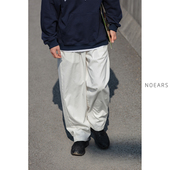 NOEARS日系复古白色阔腿直筒Cityboy宽松垂感休闲长裤 子男ins春夏