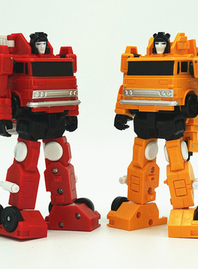 变形玩具口袋小比例汽车人ppt02消防车PPT-03吊车MFT大力金刚