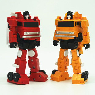变形玩具口袋小比例汽车人ppt02消防车PPT-03吊车MFT大力金刚
