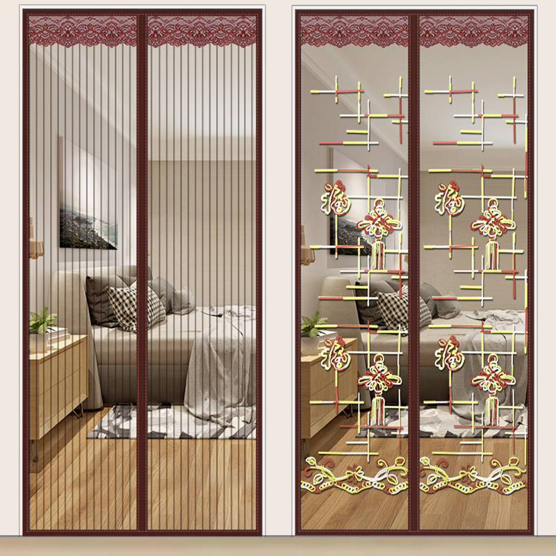 魔术贴防蚊门帘隔断加密纱