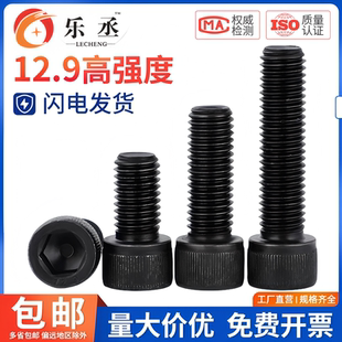 乐丞M2 M20全牙内六角螺钉12.9级高强度螺栓杯头圆柱头M3M4M5M6M8