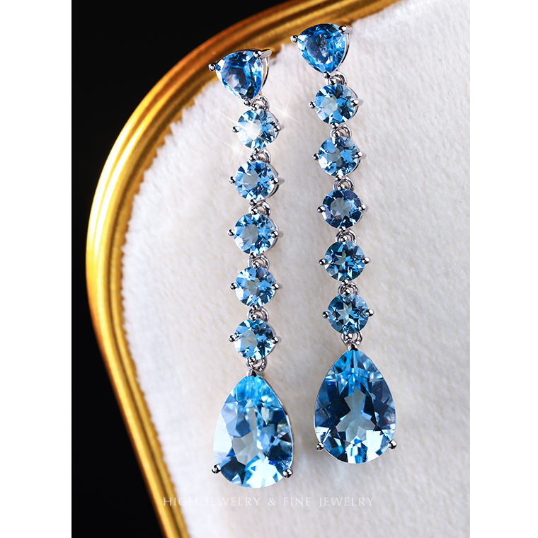 珠宫海蓝宝耳环高奢进阶款