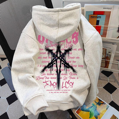 重磅纯棉连帽卫衣男女装春季美式