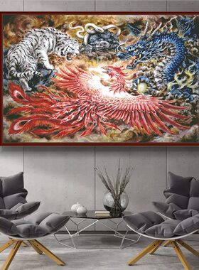 四神兽十字绣中国风新款