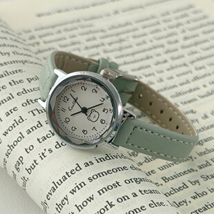 手表女款初中学生初高中专用只看时间多巴胺卡通儿童女孩小表盘