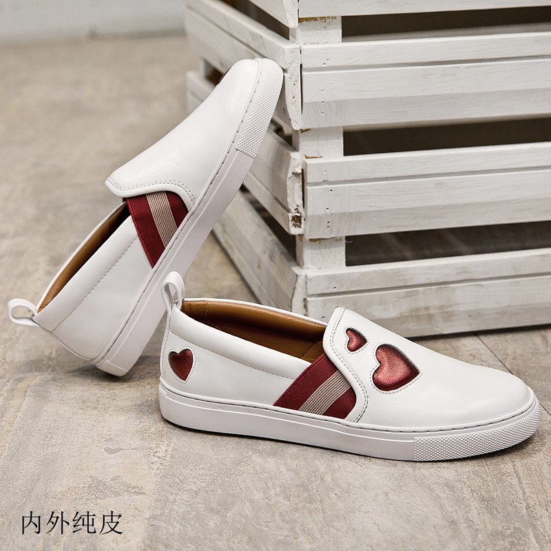 懒人乐福鞋女真春秋款百搭爱心