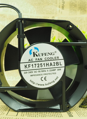 全新KUFENG KF17251HA2BL 工业风机 110V/220V/380V 散热风扇17CM