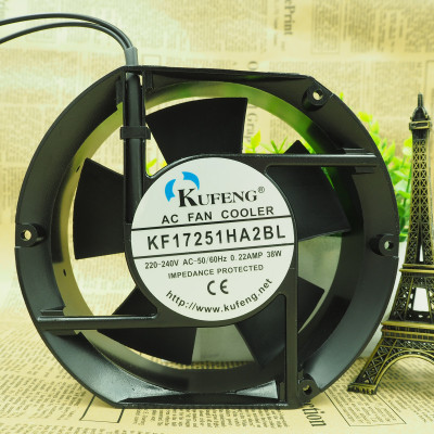 全新KUFENG KF17251HA2BL 工业风机 110V/220V/380V 散热风扇17CM