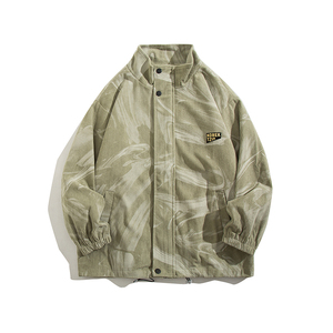 2024春季日系灯芯绒扎染外套宽松立领休闲潮流夹克1109-P78控98,男装夹克,星座227-6