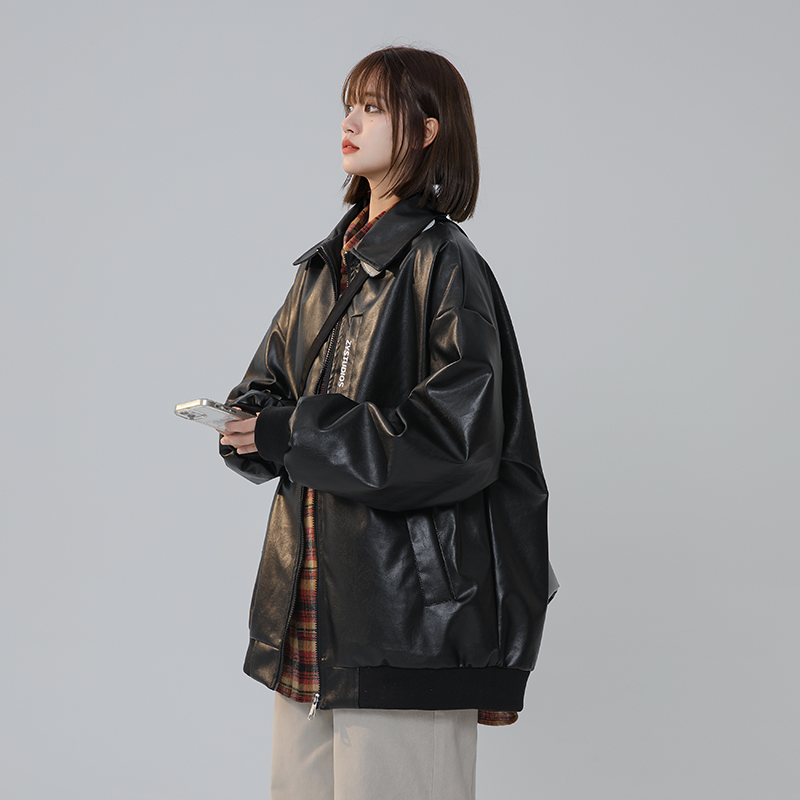 2024春装新款美拉德夹克PU皮宽松外套1151-P98，男装夹克，星座227-6