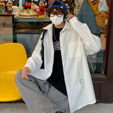 2022港风男翻领青少年流行宽松免烫长袖外穿衬衫227-6-1003-p40，男装衬衫，星座227