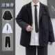 外套韩版 西服男士 宽松帅气外套男一套 春秋季 禁欲系黑色西服套装