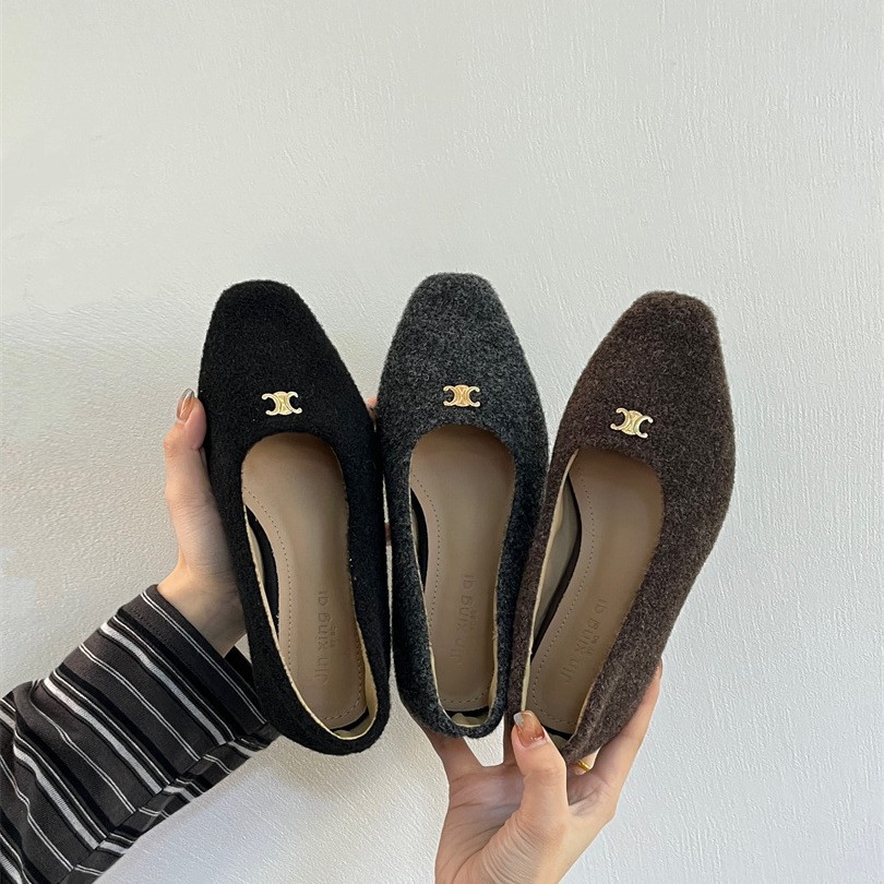 内玛丽珍毛毛鞋女2025秋冬新款小个子加绒保暖棉鞋豆豆鞋