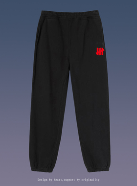 不败五道HIAUTO UND秋冬休闲长裤子男女情侣款纯色印花宽松卫裤