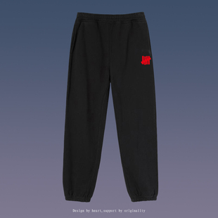 纯色印花宽松卫裤 子男女情侣款 UND秋冬休闲长裤 不败五道HIAUTO