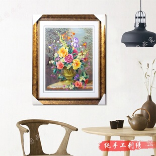 蜀绣 万紫千红 花卉 手工刺绣 走廊玄关大厅 厨房餐厅 厅堂装饰画