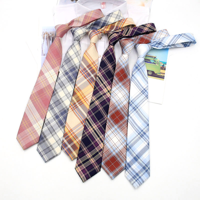 日系百褶裙同款JKDK制服格子手打领带女男学院风潮复古学院风配饰