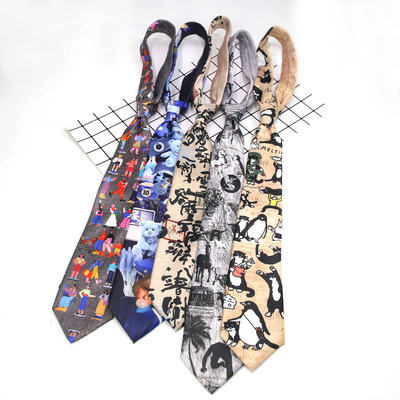 个性印花英伦复古港风欧美华领带