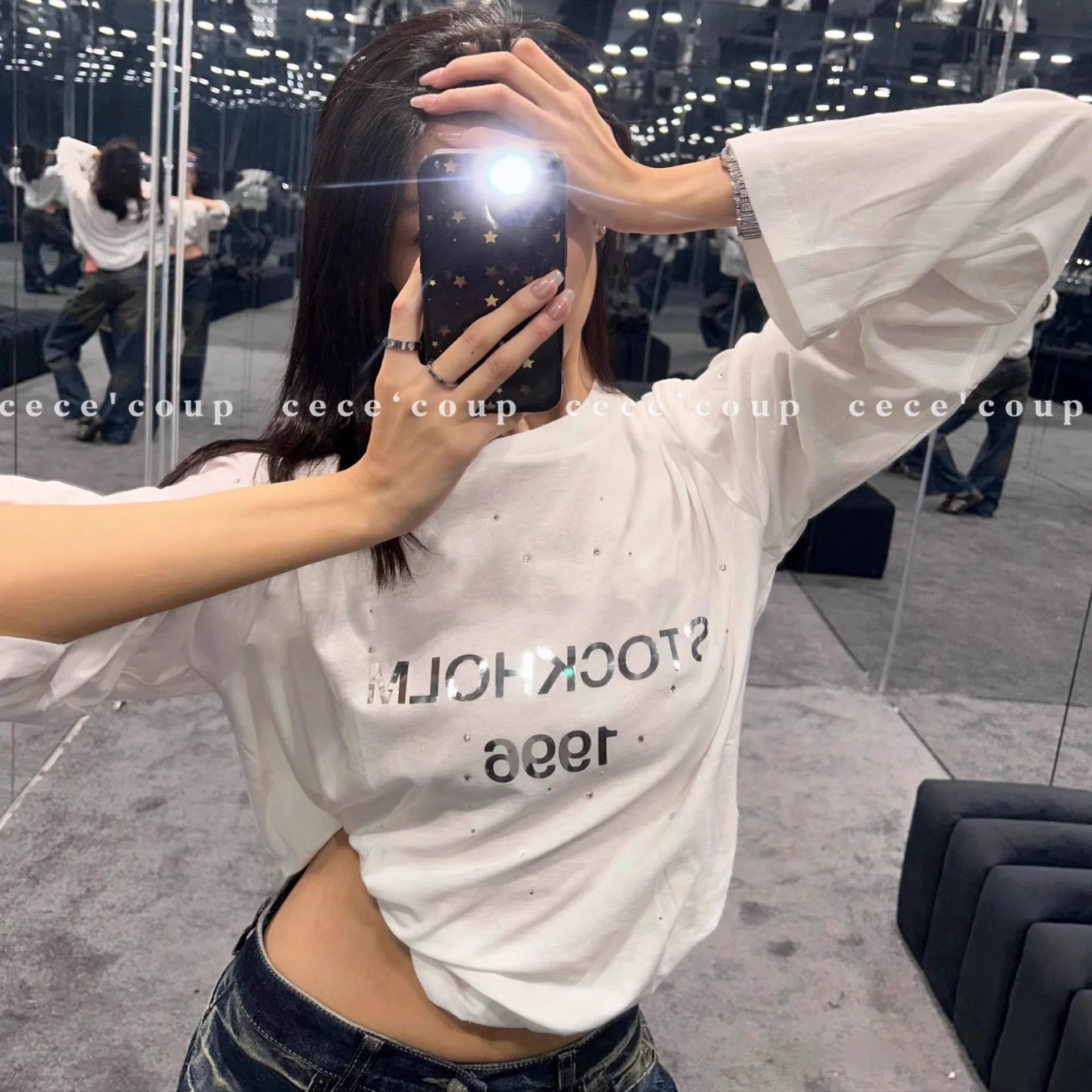 重工1966字母套头长袖T恤女