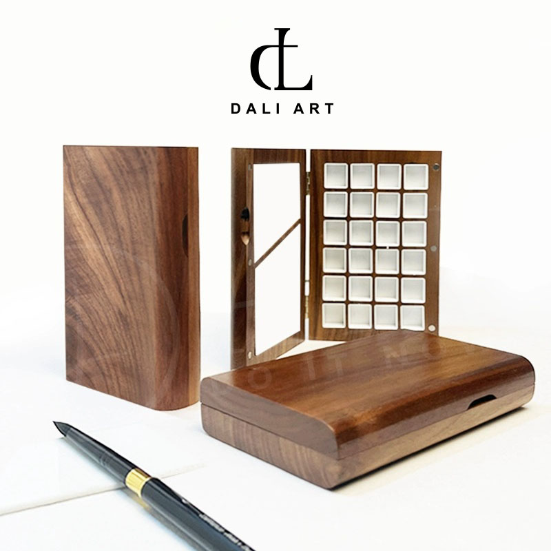 黑胡桃大师水彩颜料盒加厚不变型