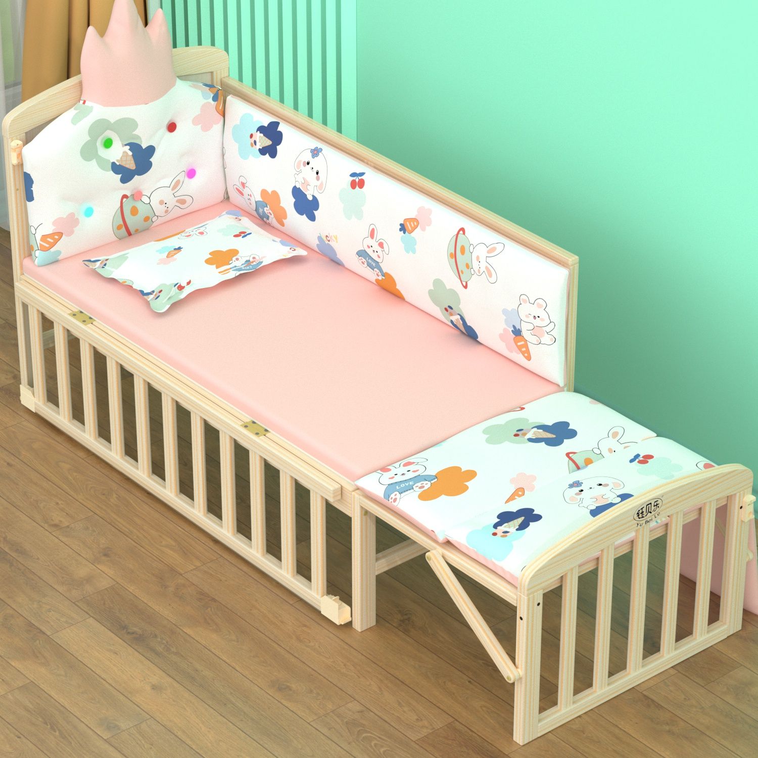 特价清仓婴儿床拼接大床实木多功能新生儿童床可移动摇篮宝宝bb床 婴童用品 床中床 原图主图