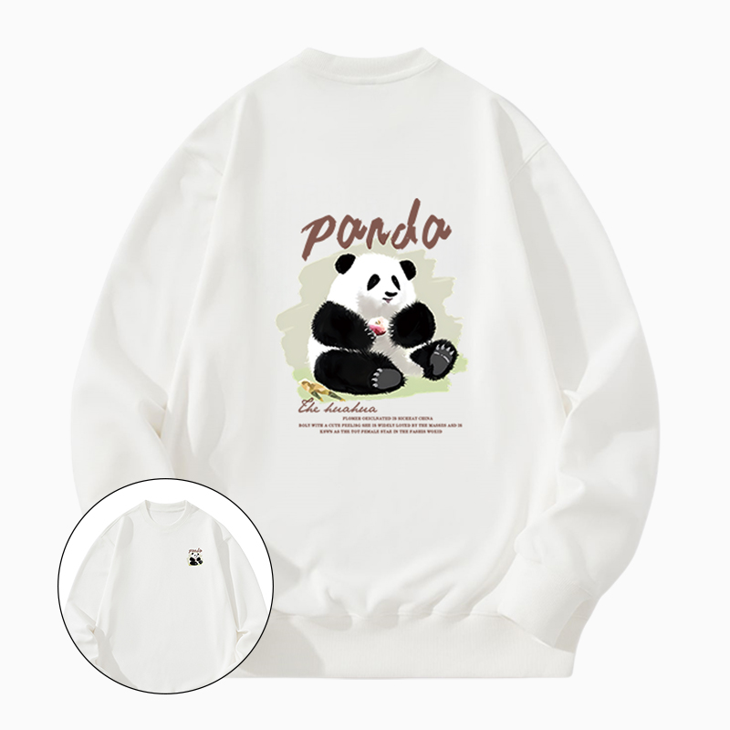 新款潮牌街头小众印花春秋宽松圆领透气长袖百搭休闲简约情侣卫衣