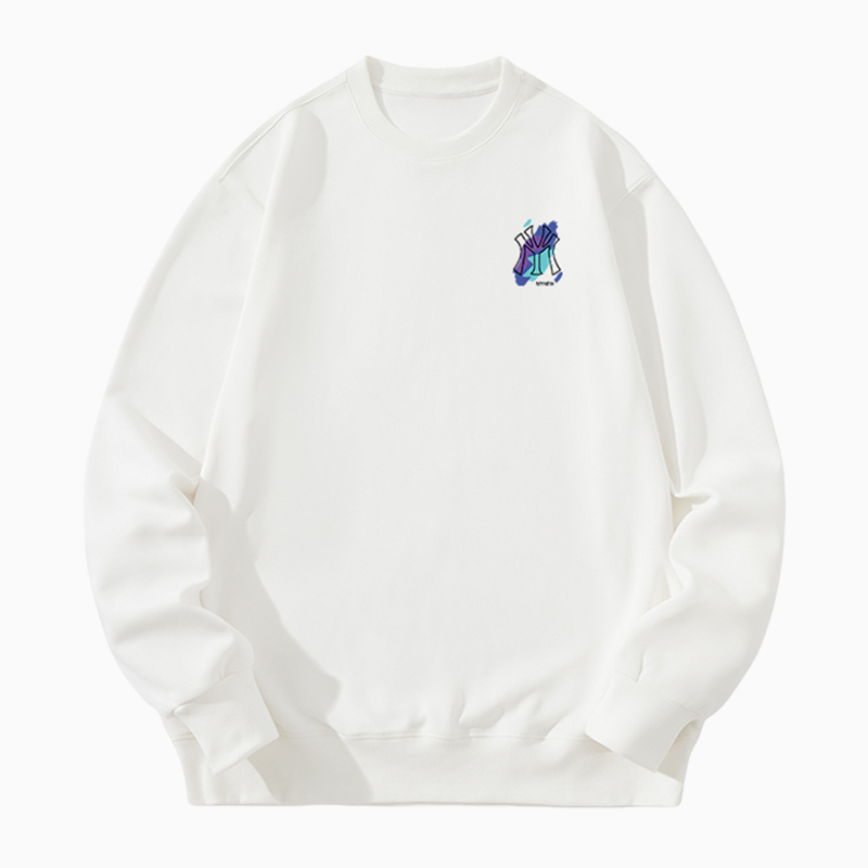 MY卫衣男女秋冬上衣简约宽松印花长袖潮流情侣装学生休闲套头上衣