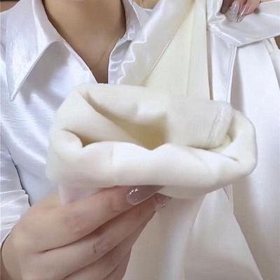 2024新款秋冬加厚保暖衬衫女长袖宽松酒店工作服上衣设计感小众衣