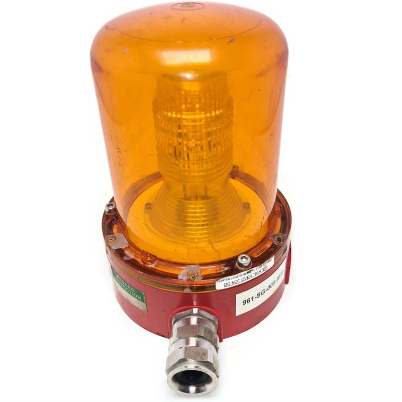MEDC XB13 AMBER 10 Joule Flashing Beacon. 115 Volts. Made in