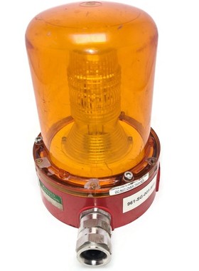 MEDC XB13 AMBER 10 Joule Flashing Beacon. 115 Volts. Made in