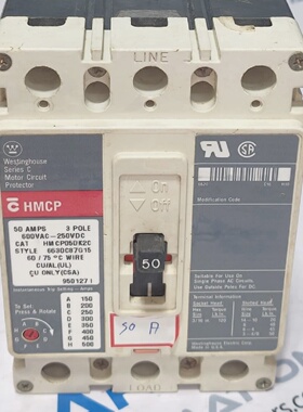 Gebraucht Westinghouse HMCP050K2C 50 Ampere 3P Motorschutzsc