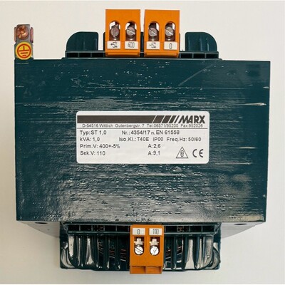 Marx Transformator  Pri 400V 5  Sec 110V  10kVA  ST 10