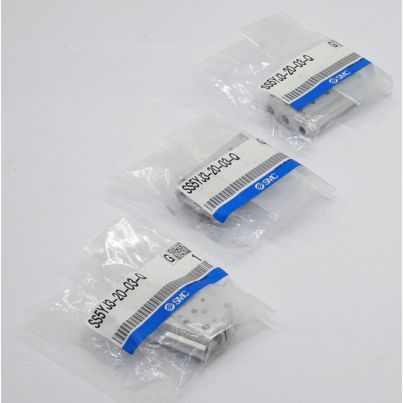 3x SMC SS5YJ3-20-03-Q Mehrfachanschlussplatte -unused-