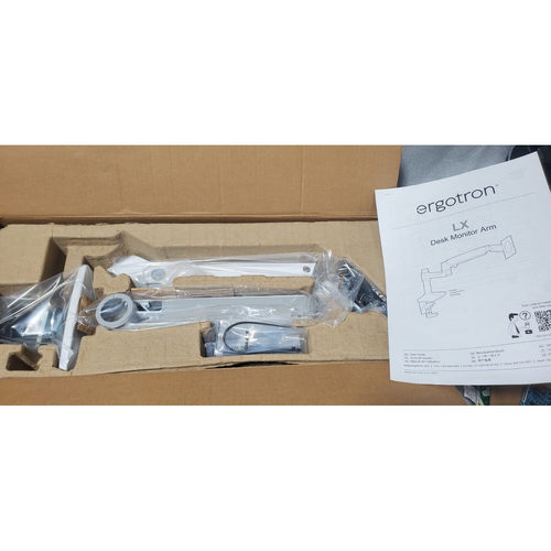 Ergotron 45490216 LX 桌面安装监视器臂白色  全新已打开